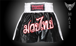 Tcombat Muaythai training Shorts — Black/White