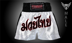Tcombat Muaythai training Shorts — White/black